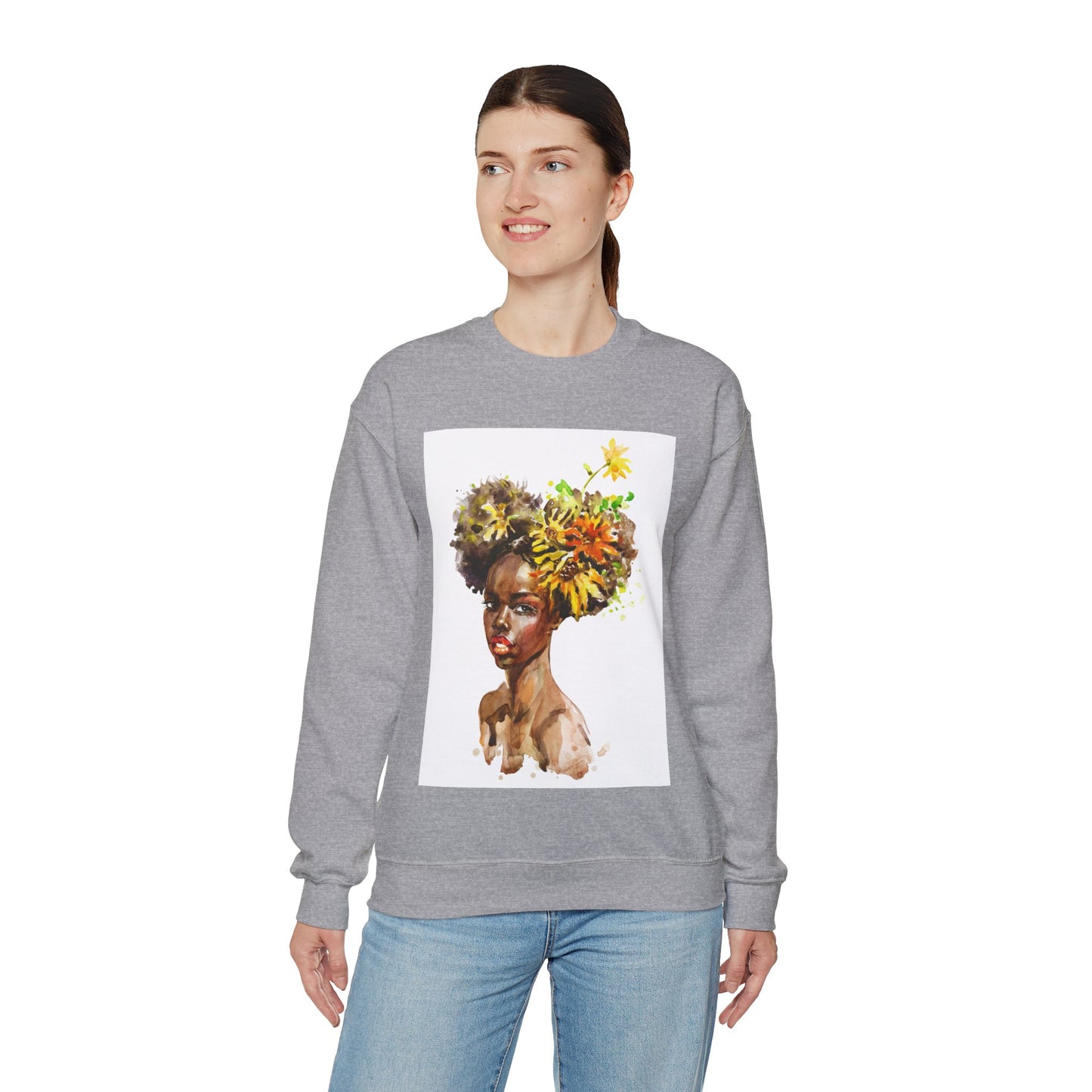 Unisex Black Girl Artwork Crewneck Sweatshirt