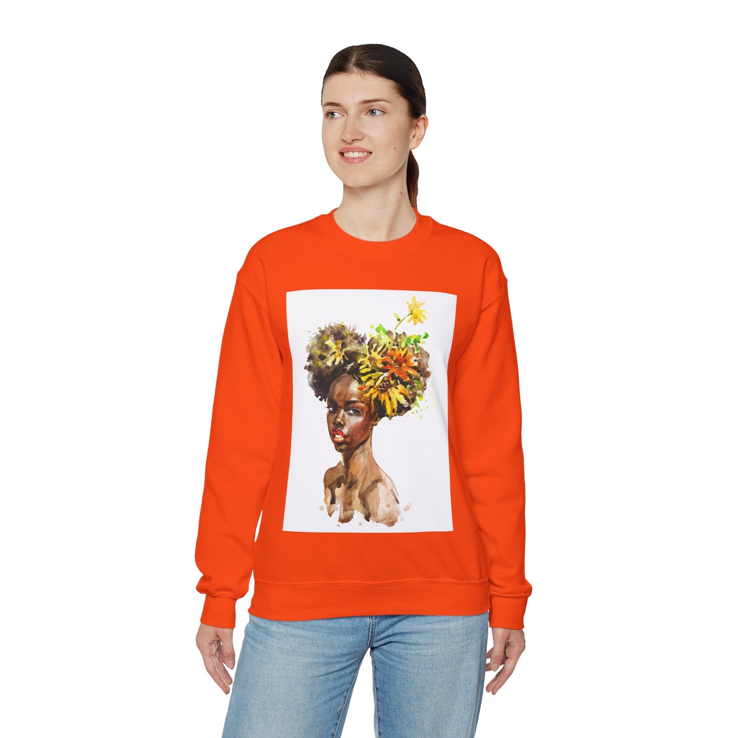 Unisex Black Girl Artwork Crewneck Sweatshirt