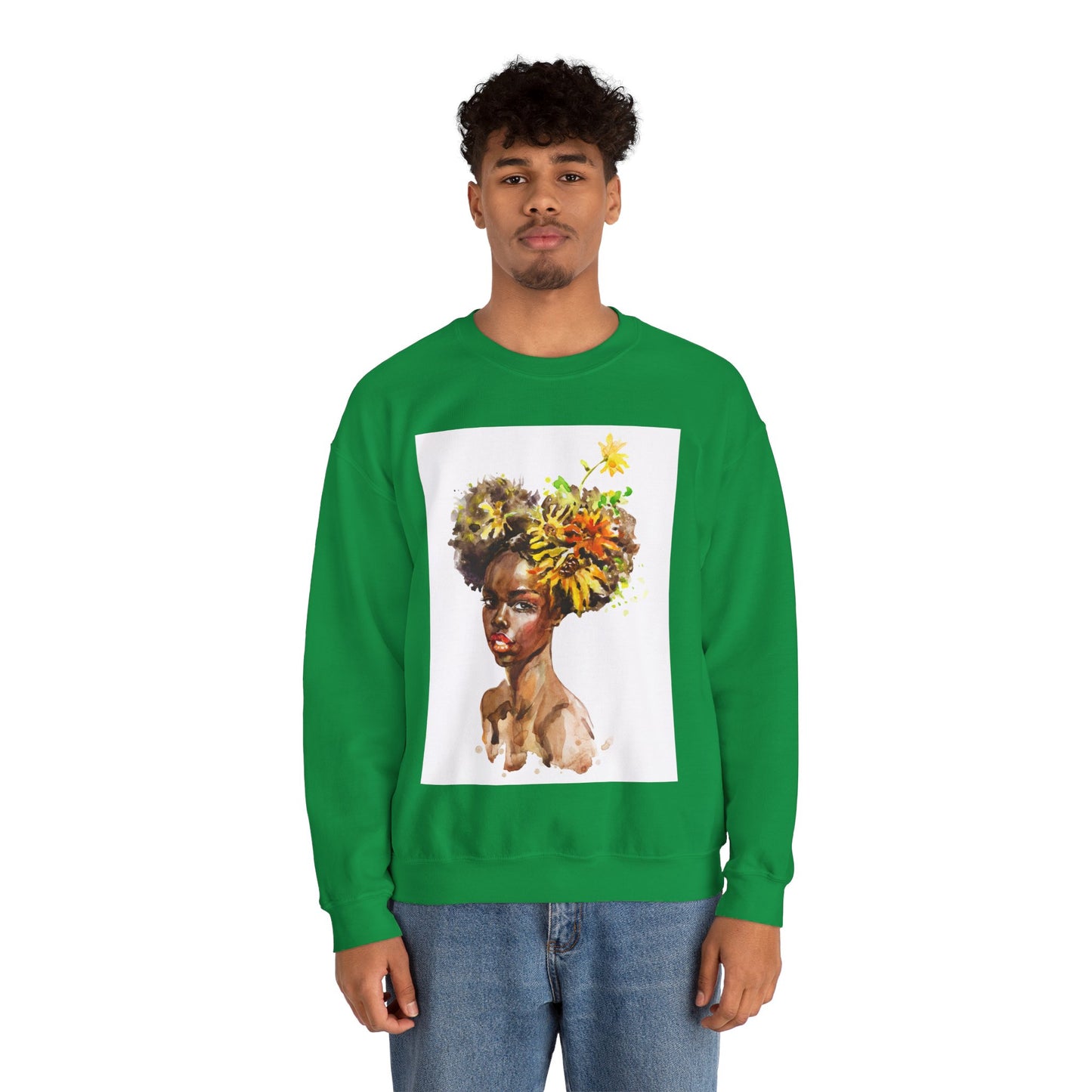 Unisex Black Girl Artwork Crewneck Sweatshirt