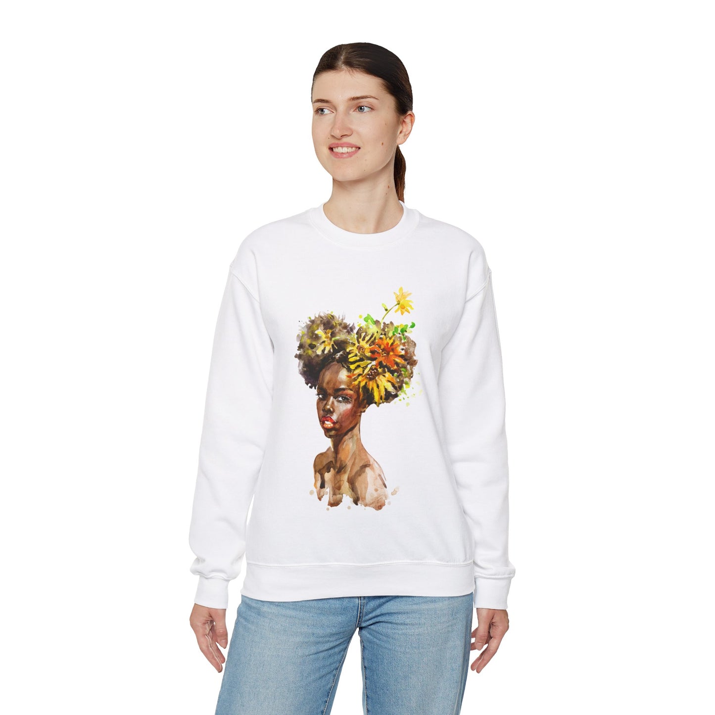 Unisex Black Girl Artwork Crewneck Sweatshirt