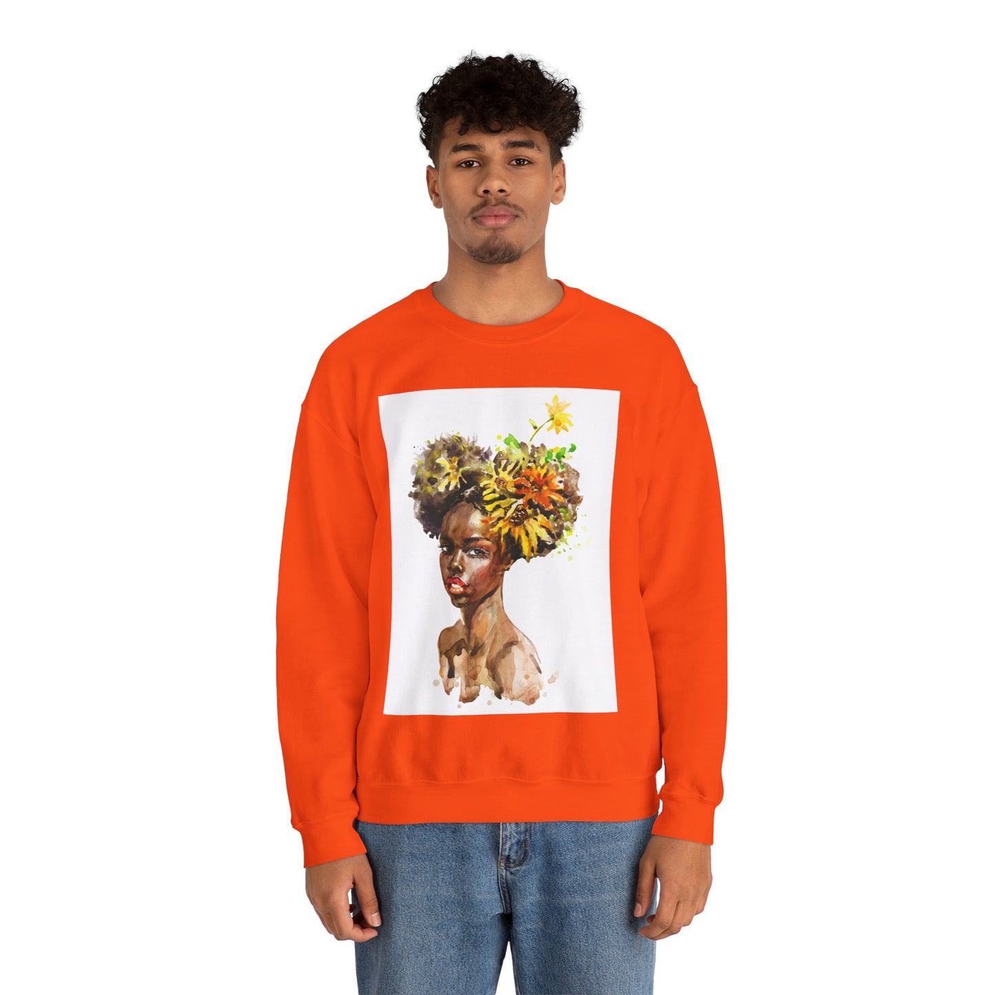 Unisex Black Girl Artwork Crewneck Sweatshirt