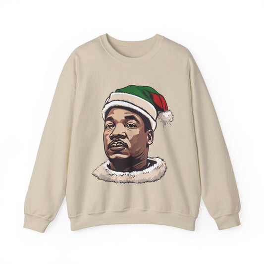 MLK with Santa Hat Unisex Heavy Blend™ Crewneck Sweatshirt