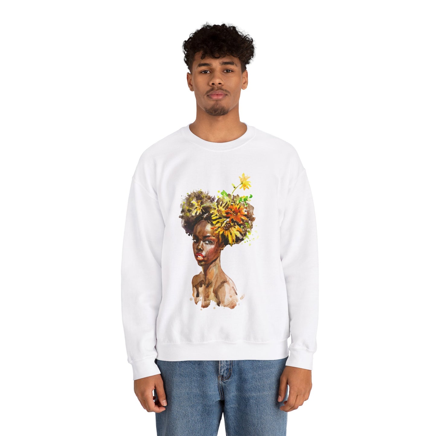 Unisex Black Girl Artwork Crewneck Sweatshirt