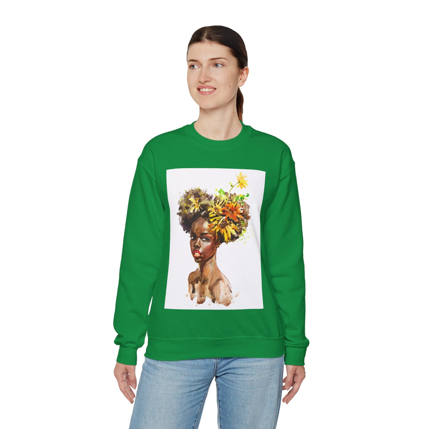 Unisex Black Girl Artwork Crewneck Sweatshirt