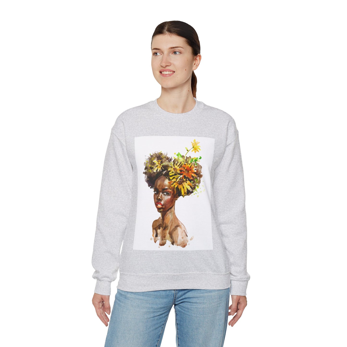 Unisex Black Girl Artwork Crewneck Sweatshirt