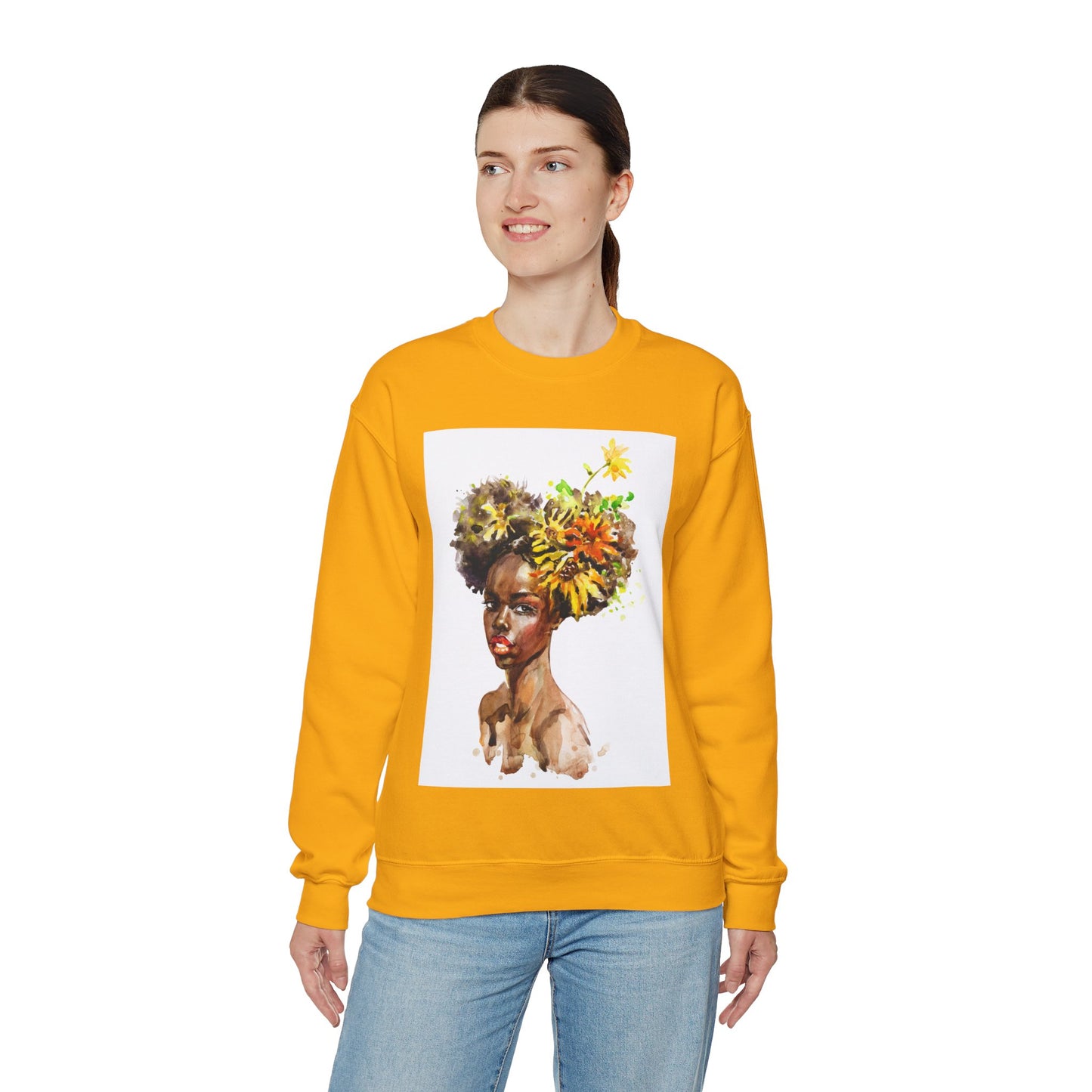 Unisex Black Girl Artwork Crewneck Sweatshirt